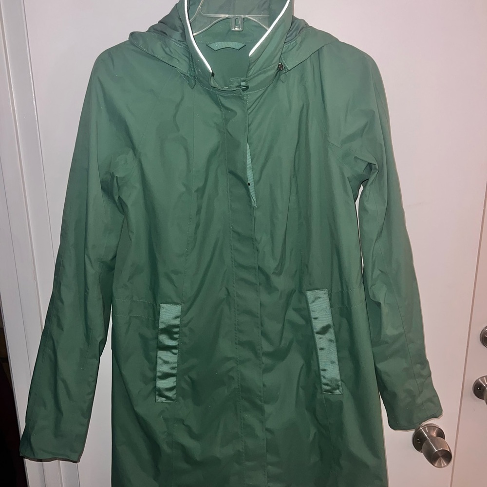 Green Hooded Raincoat
